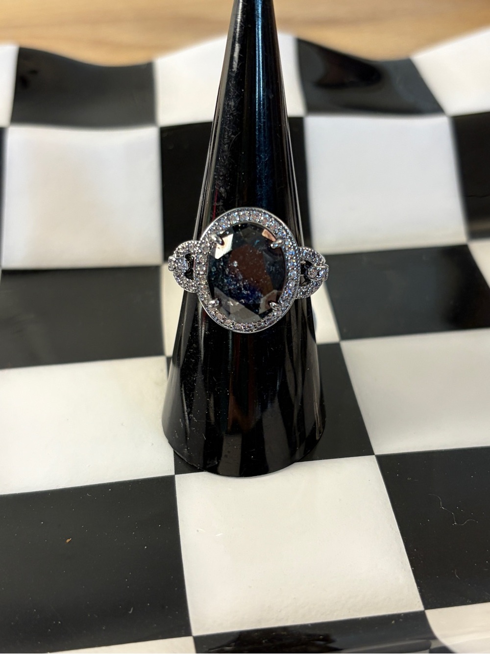 Bomb party ring - more than anything else - size 7 onyx